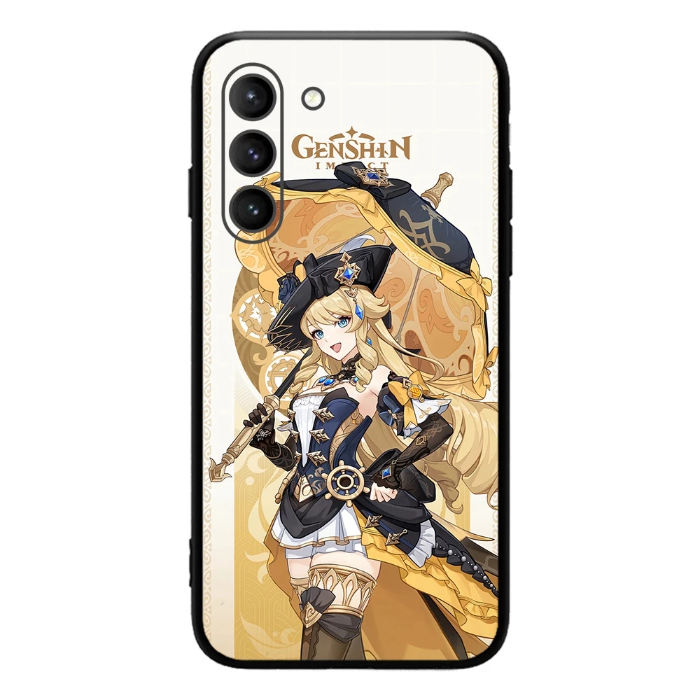 Navia Genshin Impact Geo Character 5 Stars Phone Case for SAMSUNG Galaxy S23 Ultra S22+ S21 FE S20 A54 Note20Plus A53