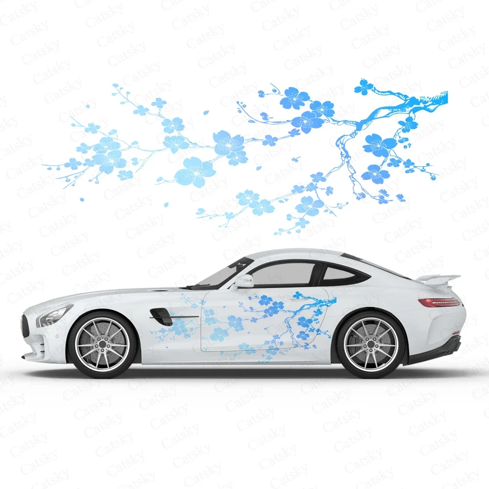 Flowers and Branches Large Car Stickers and Decals Car Body Stickers Car-Side Decals Waterproof Car Vinyl Stickers