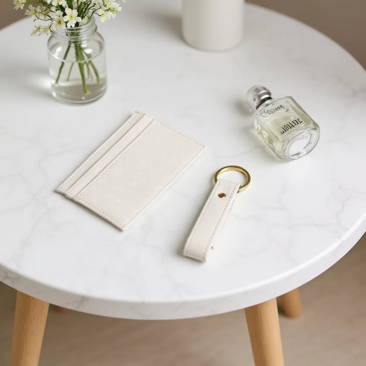 Pu Leather Card Holder Lightweight Solid Color Card Holder Keyring Set Multi Slot Cross Grain Card Holder For Family And Friends