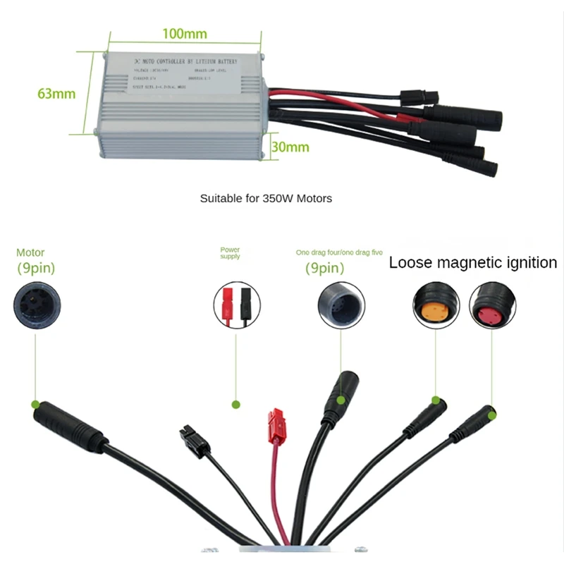 1Set Electric Bicycle Electric Scooter Kit SW900 Display Sine Wave Controller 36/48V 17A