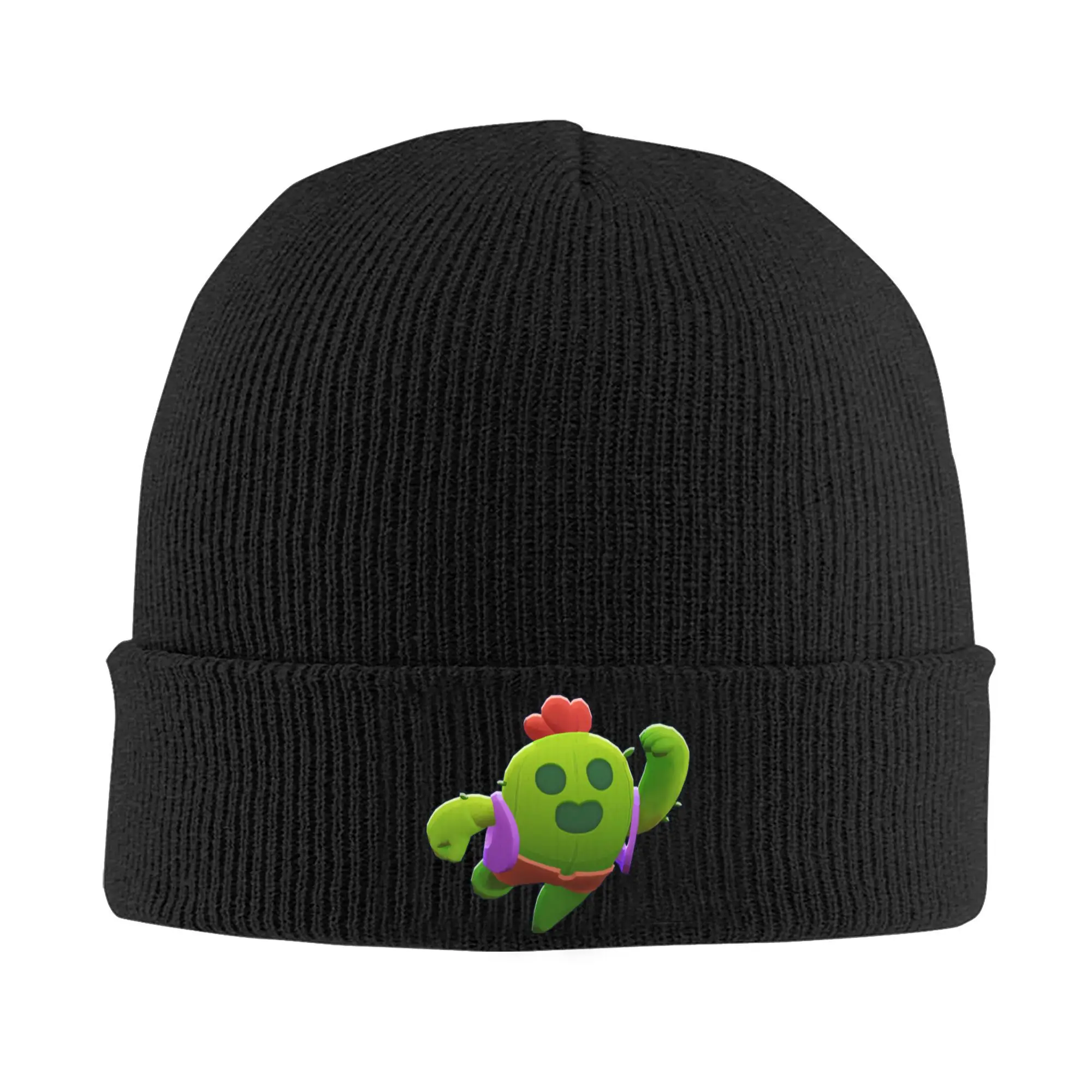 Men Women Knit Beanie Brawled Game Cactus Spike Merch Warm Knitting Skull Cap  Bonnet Knit Hat