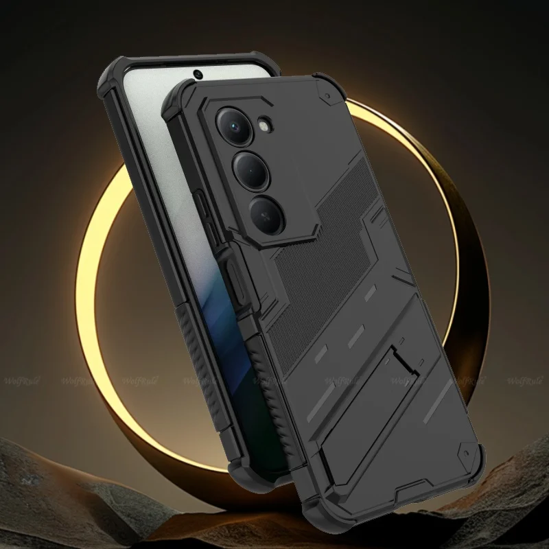 

For Case Xiaomi Redmi 15 5G Cover For Redmi 15 5G Capas PC Bumper Hard Shockproof Kickstand Holder Cover For Redmi 15 5G Fundas