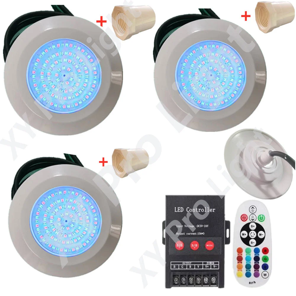 rgb led pool light com controle bluetooth e app cenas subaquaticas holofotes interiores e exteriores fontes e paisagens dc12v 12w 01