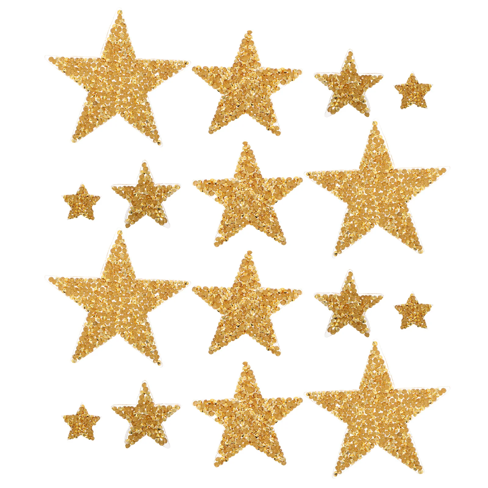 

60Pcs Iron on Star Patches Adhesive Glitter Star Appliques for Jeans Jackets Hats DIY Fashion Crafts Iron on Patches
