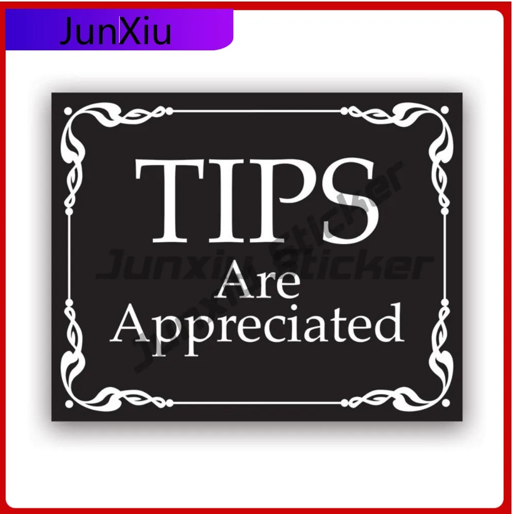 Wild Tips Are Appreciated Sticker Decal American Made Uv Protected Tip Jar Tipjar Label Bartender Decal Outdoor Waterproof