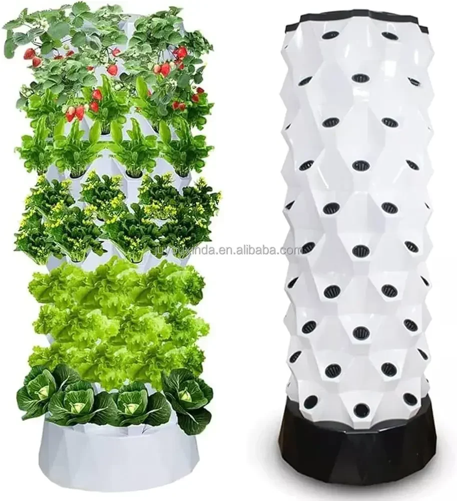 Manufacture Greenhouse Growing System Vertical Garden Indoor ABS Vertical Hydroponic Pineapple Aeropinic Tower for Plants