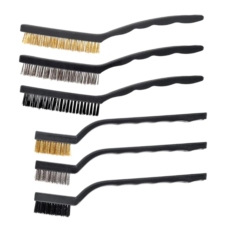 Mini Wire Brush Rust Paint Metal Cleaner Scratch Wire Brush Steel Nylon Brass Dropship