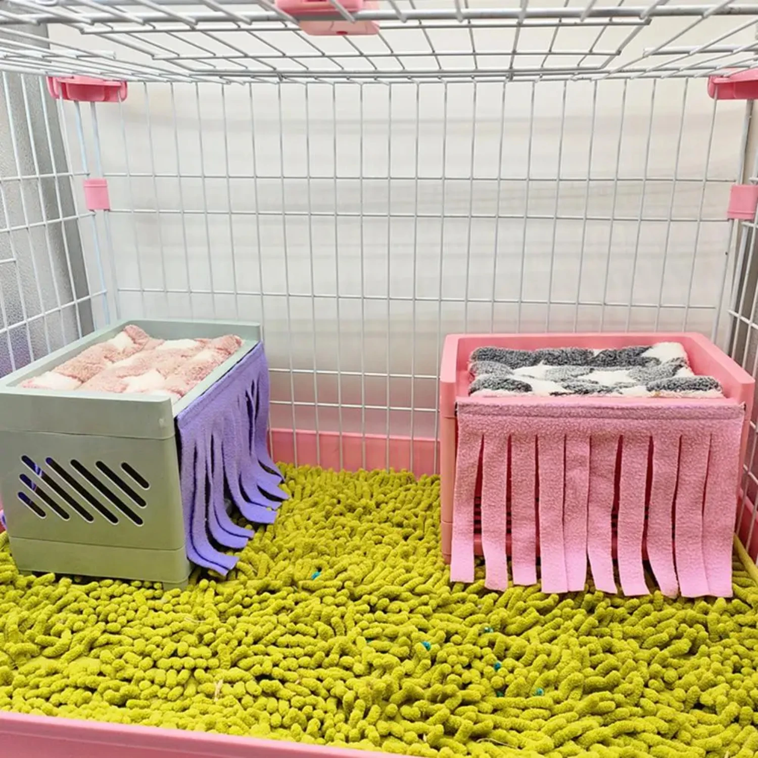

2pcs Hide House Bed Tassel Door Curtain Soft Comfortable Washable Small Animals Cage Accessories Guinea Pig