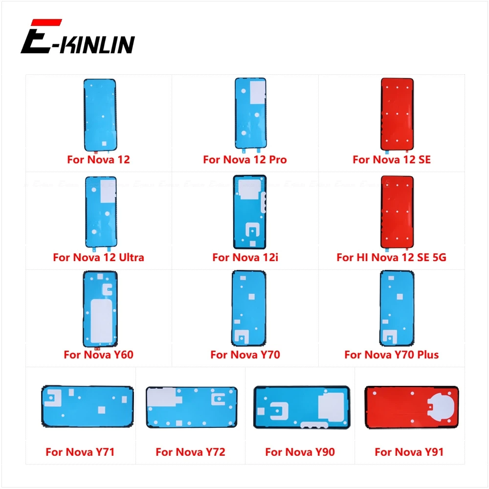 Housing Adhesive Back Cover Rear Sticker Glue Tape For HuaWei HI Nova 12 12i Pro Plus SE Ultra Y60 Y70 Y71 Y72 Y90 Y91 5G