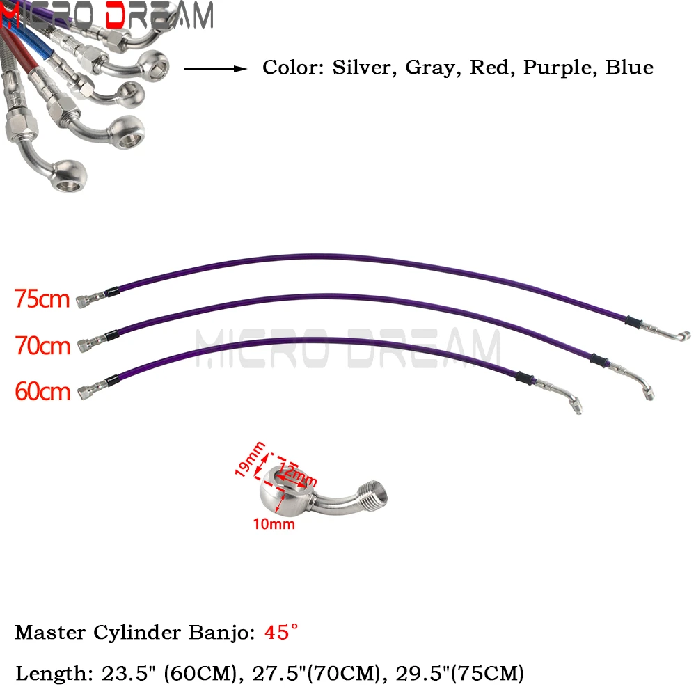 Motorcycle Brake Hose Brake Line W/ ABS Controller Master Cylinder Banjo Adapter For Harley Softail M8 FXLR FXST FLSB 2018-2024 view 2