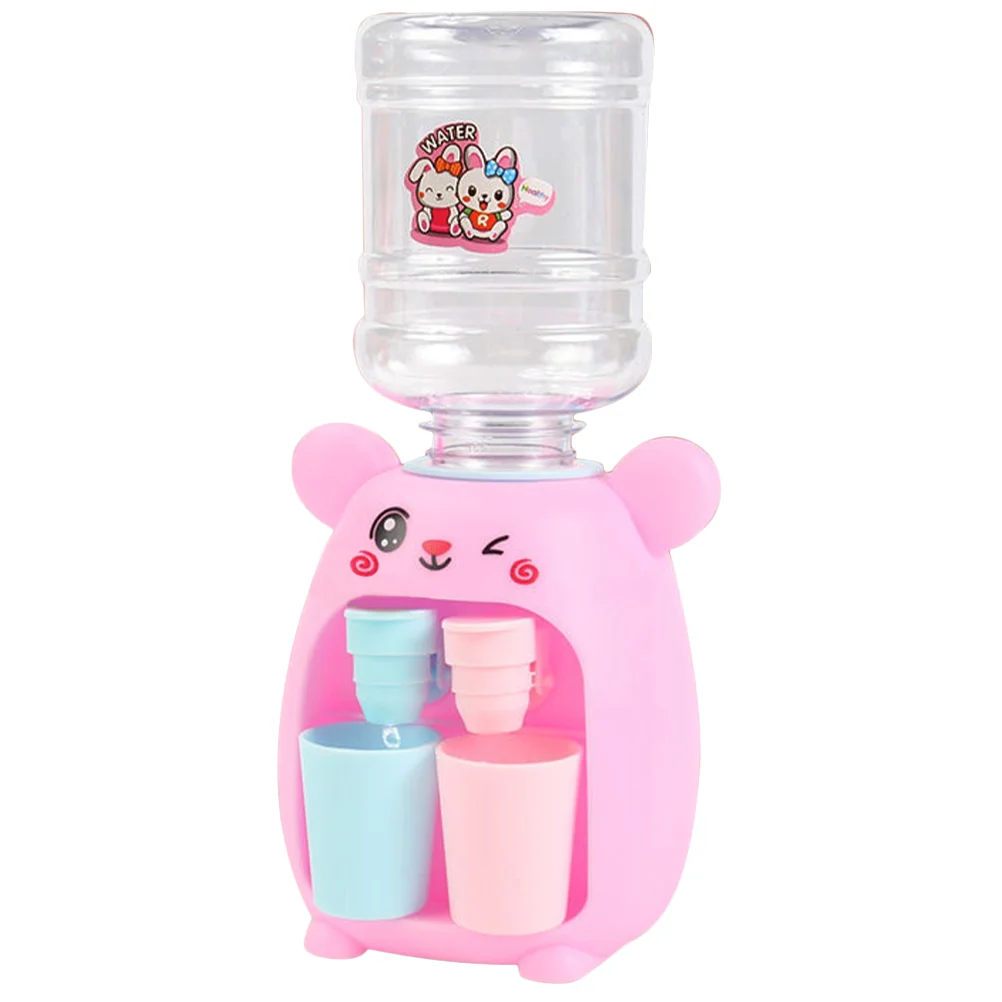 Children's Water Dispenser Mini Fridge for Kids Fountain Puzzle Plastic Cute Toy Baby Pretend