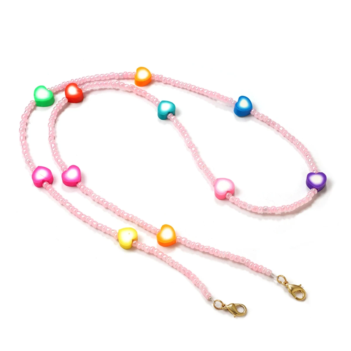 كارتون لطيف قناع حزام مطرز سلاسل النظارات قناع الوجه الحبل المضادة للانزلاق المرأة سلسلة عنق للنظارات الشمسية الفتيات الفتيان #4