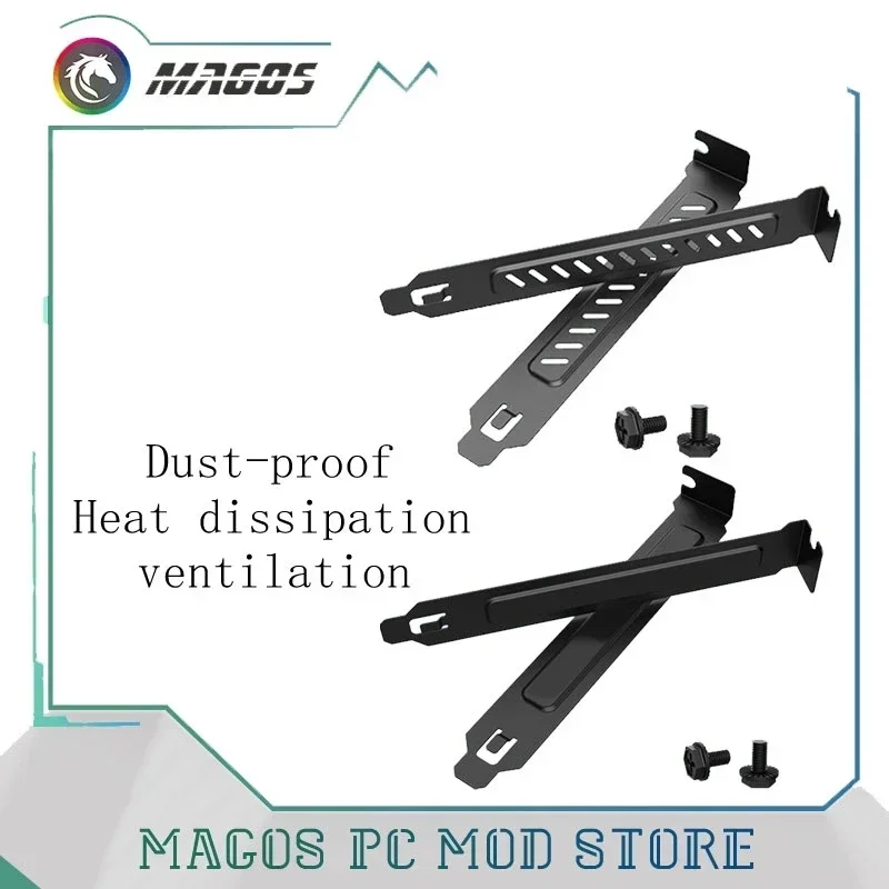 5Pcs/lot PCI Slot Cover Black Hard Steel Dust Filter Blanking Plate With Screws