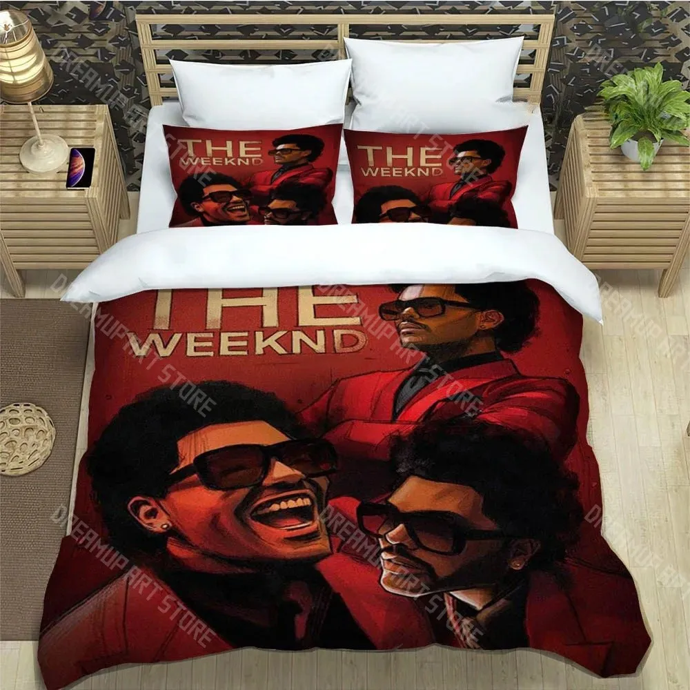 3D Printed Weeknd Singer `XO`Bedding Set for Boys Girls Duvet Cover Pillowcase Twin Queen King Full Single Double Sizes