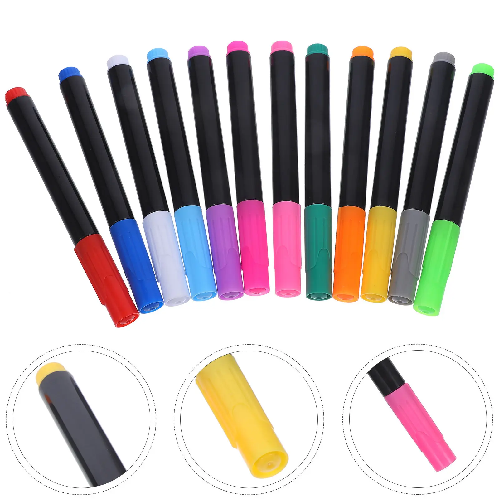

12Pcs Liquid Chalk Pens Safe Smooth Writing Markers for Whiteboard Glass Mirror Acrylic Board Blackboard Erasable Chalkboard