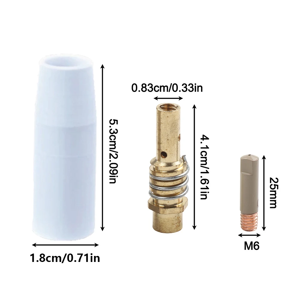 

14PCS For 15AK For Mig Coated Welding Nozzle European Airless Protective Nozzle Thick Pottery Material Reduces Replacement