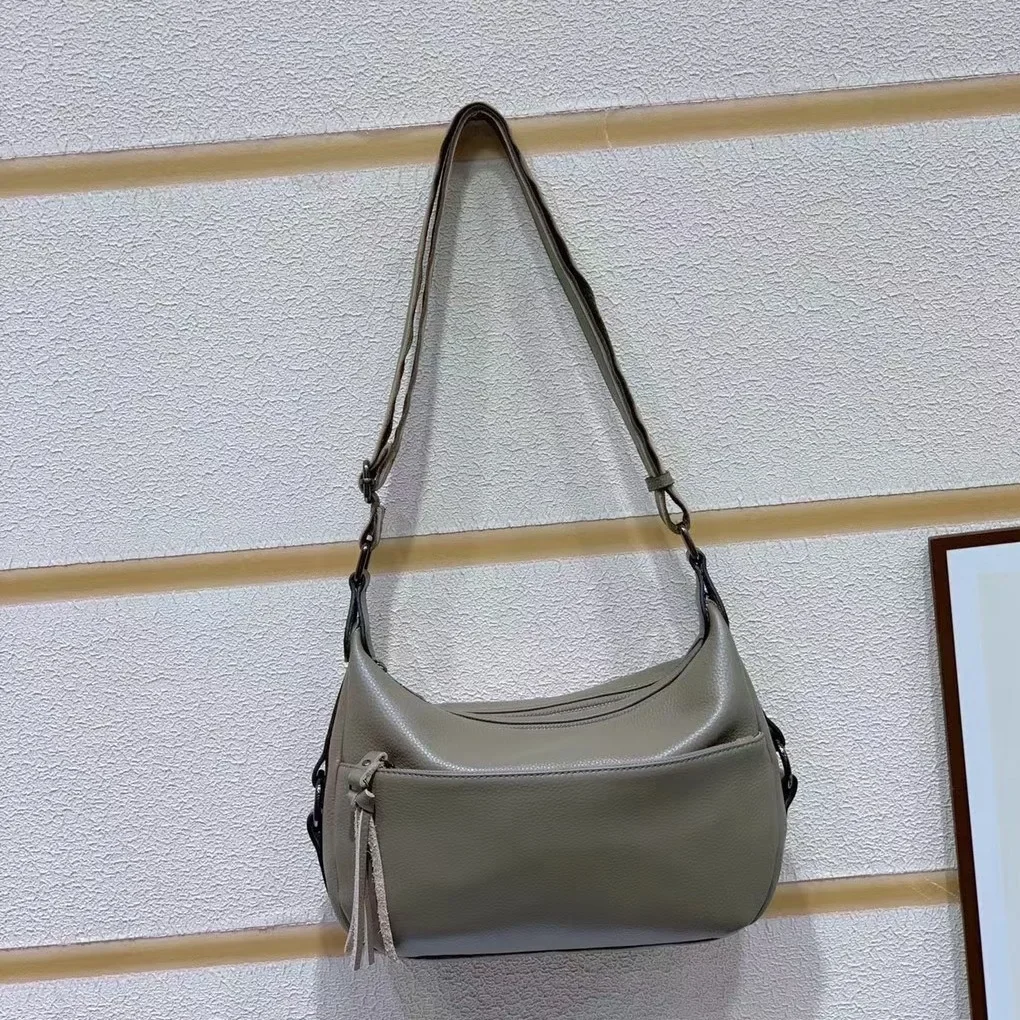 Hochwertige Haut Echt leder Damen Schulter Umhängetasche Multi Fach Hobo Tasche große Kapazität Damen handtasche