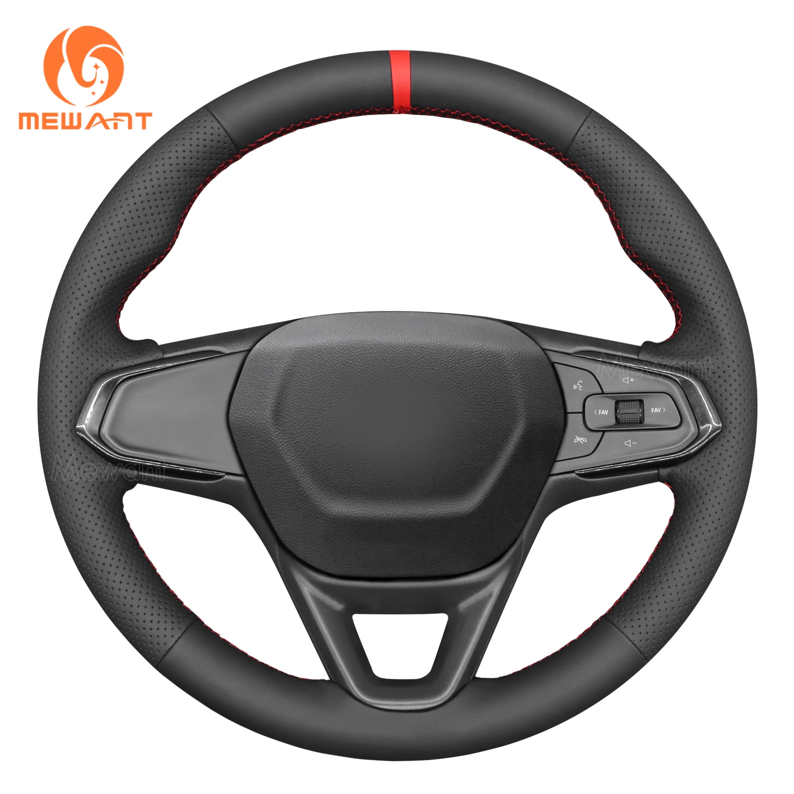 MEWANT for Chevrolet Trax rubber Steering Wheel Cover PU leather for Chevrolet(Chevy) Bolt EUV / Bolt EV / TrailBlazer / Trax