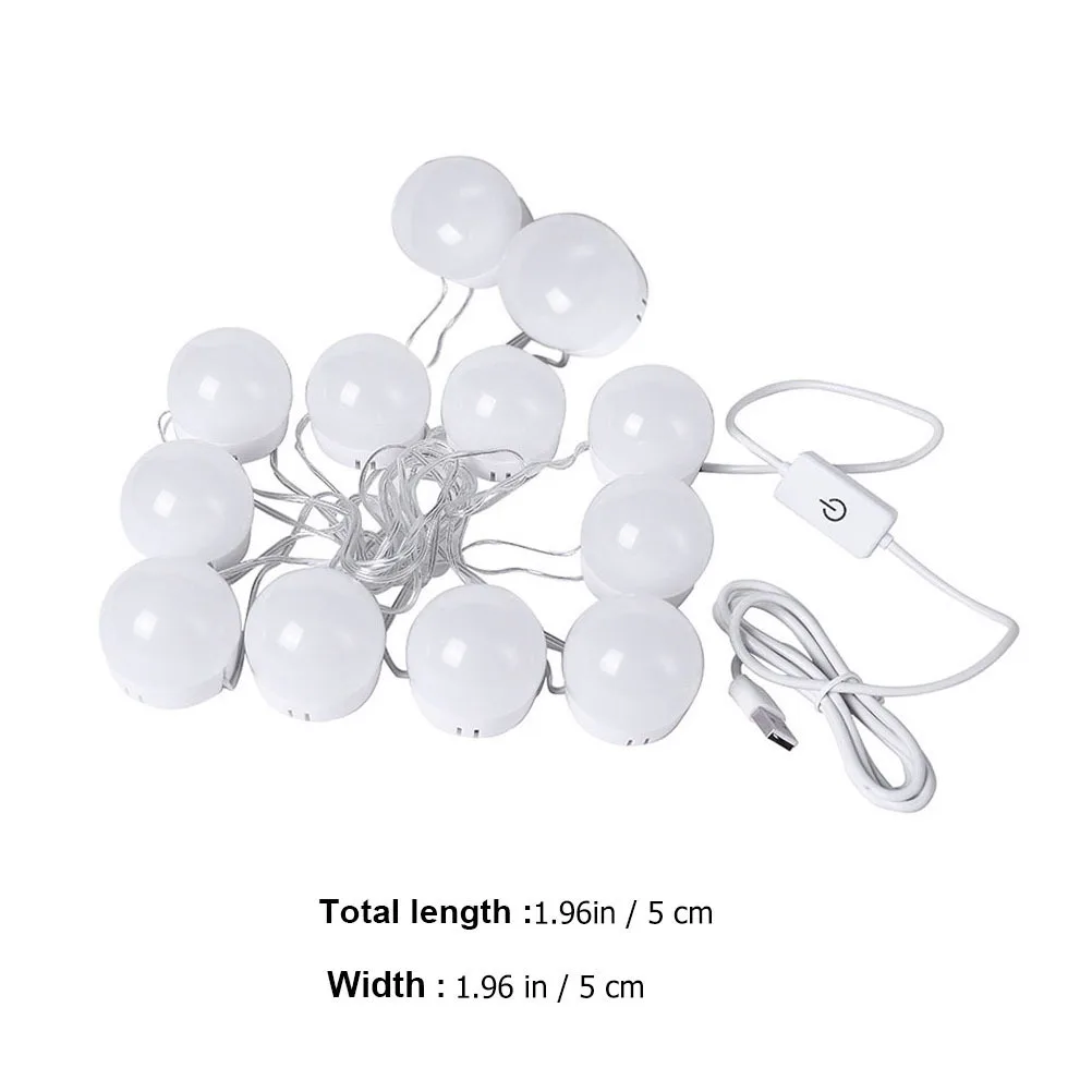 1 комплект, светодиодное зеркало для макияжа, передний светильник, простой стильный туалетный столик, зеркальная лампа для туалетного столика, регулируемая яркость, декоративный светильник