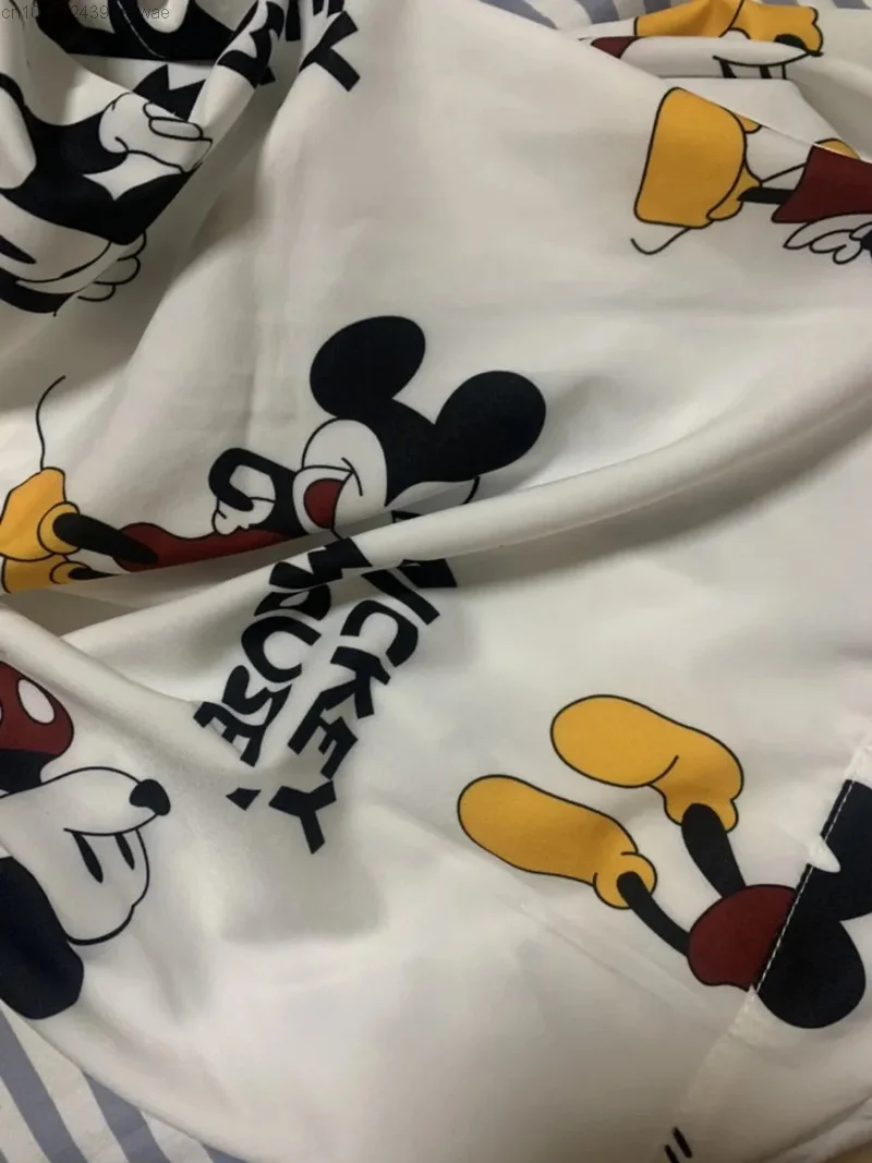 Disney Mickey Mouse New Print Korean Style Long Sleeved Shirt Fashion 2000s Youthful Woman Clothes Hip Hop Y 2k Emo Blouse Girls