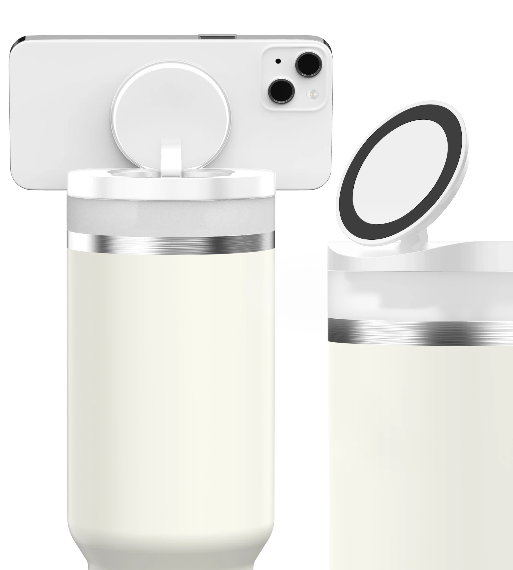

Magnetic Phone Holder For Stanley Cup Accessory New Quencher FlowState 40 OZ Tumbler Magsafe Phone Stand For Gym Office Home Car