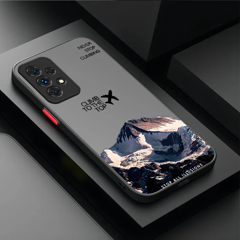 아름다운 오로라 피크 케이스 삼성 갤럭시 A17 A07 A54 A05s A05 A34 A24 A14 A73 A53 A33 A23 A13 A72 A52 A52s A32 A22 A12용