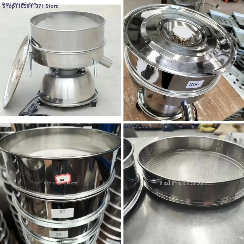 Efficient Stainless Steel Powder Vibrating Screen  Certified Easy Operation Cleaning Industrial Sifter Machine