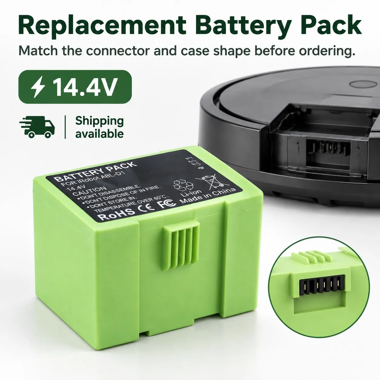14.4V 2600mAh Li-Ion Robot Vacuum Replacement Battery Pack for Sweeping Cleaner Repair Rechargeable 1 2 3 4 Packs