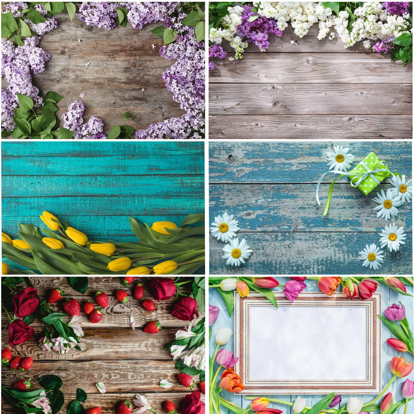 لوحة خشبية أرضية أزهار تصوير خلفيات لتزيين أعياد الميلاد زهور عباد الشمس مخصصة للاستوديو صور خلفيات