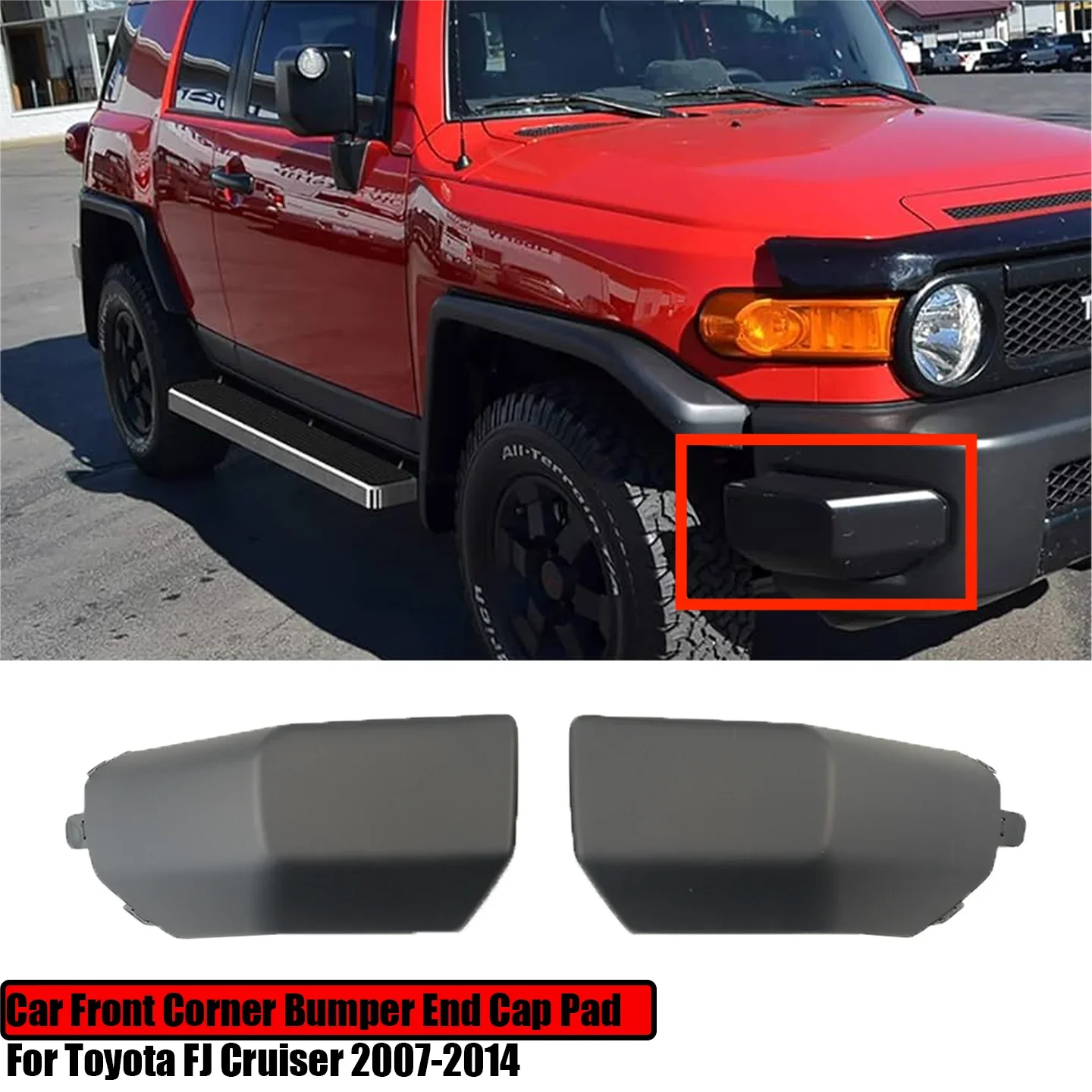 Front Bumper Corner End Cap Pad Reinforcements For Toyota FJ Cruiser 2007-2014  52423-35020 52422-35030 52422-35060 52423-35050