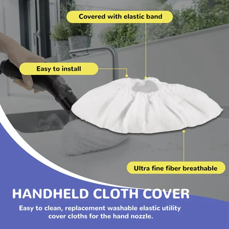 A01V-Microfiber Cover Set For Hand Nozzle Karcher Easyfix Steam Cleaner SC1, SC2, SC3, SC4, SC5