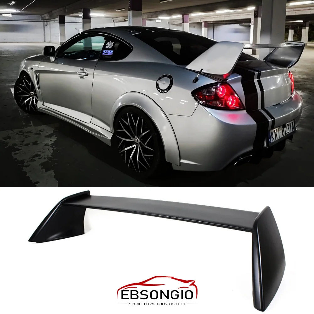 Alerón Trasero Brillante Negro JDM para Hyundai Tuscani Tiburon Coupe 2000 2001 2002 2003 2004 2005 2006 2007 2008