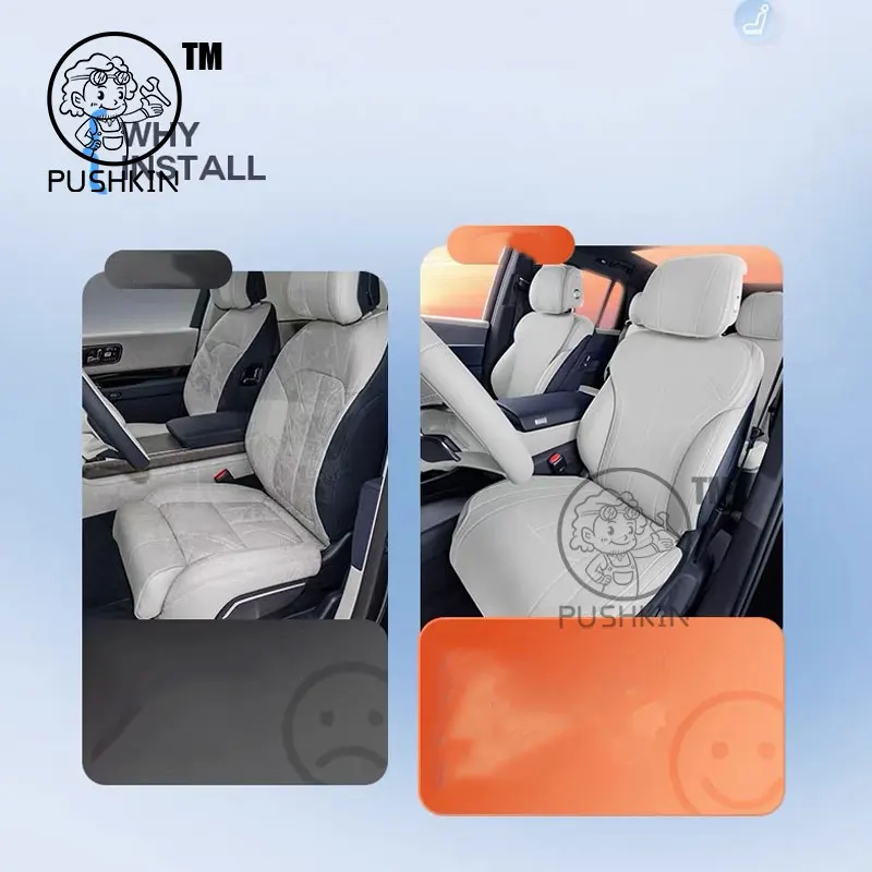 Car Seat Cover Specific Customize For ZEEKR 9X 2025 2026 Half pack with Front and Rear Leather PU Leather seats cover