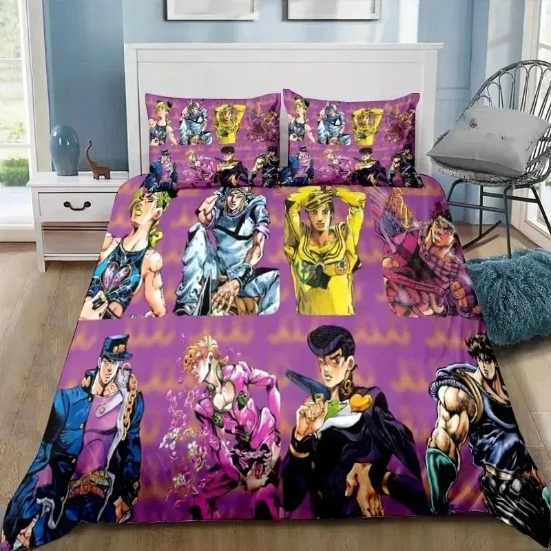 JoJolion Adventure Bedding Set For Bedroom Soft Modern Bedspreads Comefortable Kids Duvet Cover Quilt Cover And Pillowcase
