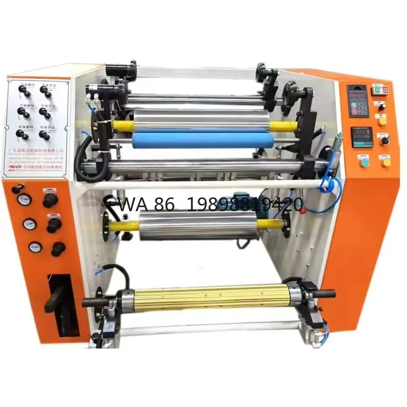 Mini rebobinadora cortadora, máquina cortadora y rebobinadora de película elástica, rebobinadora semiautomática de película elástica