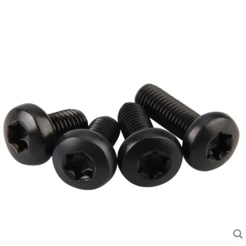 10-50pcs/lot  M2 M2.5 M3 M4 m5 m6 Black Steel GB2672 Six-Lobe Torx Pan Head Screw Six Lobe Round Head Bolt Metric Thread