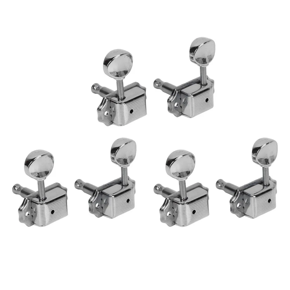 6PCS Vintage Metal Guitar String Tuning Peg Split Shaft With Screws Guitar Tuner Key Silver Guitar Tuners Guitar Replacement view 4