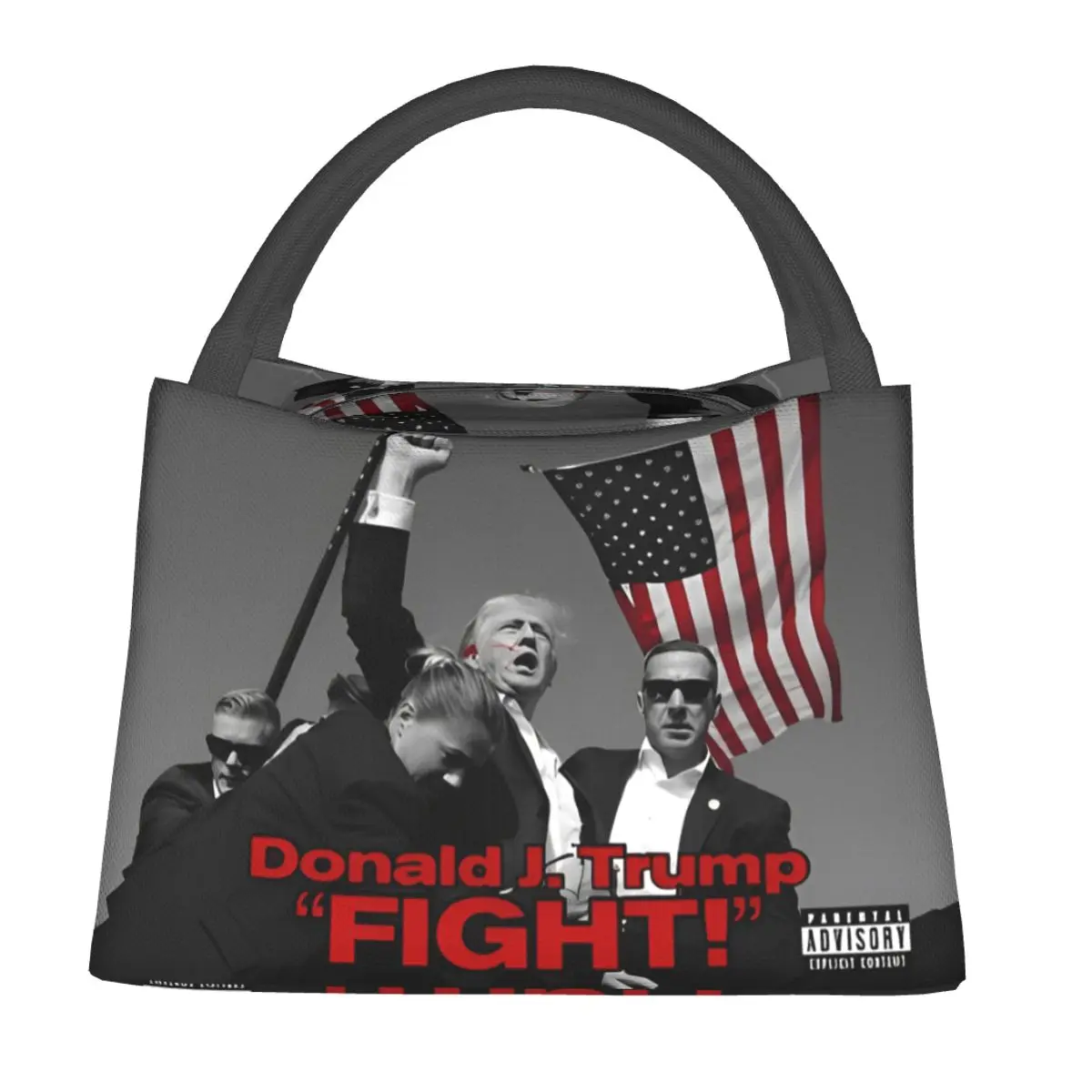 Lunch Bag for Women Trump Shot Fight Thermal Cooler Portable Picnic Work 2024 Shooting at Trump Rally Lunch Box Food Storage Bag