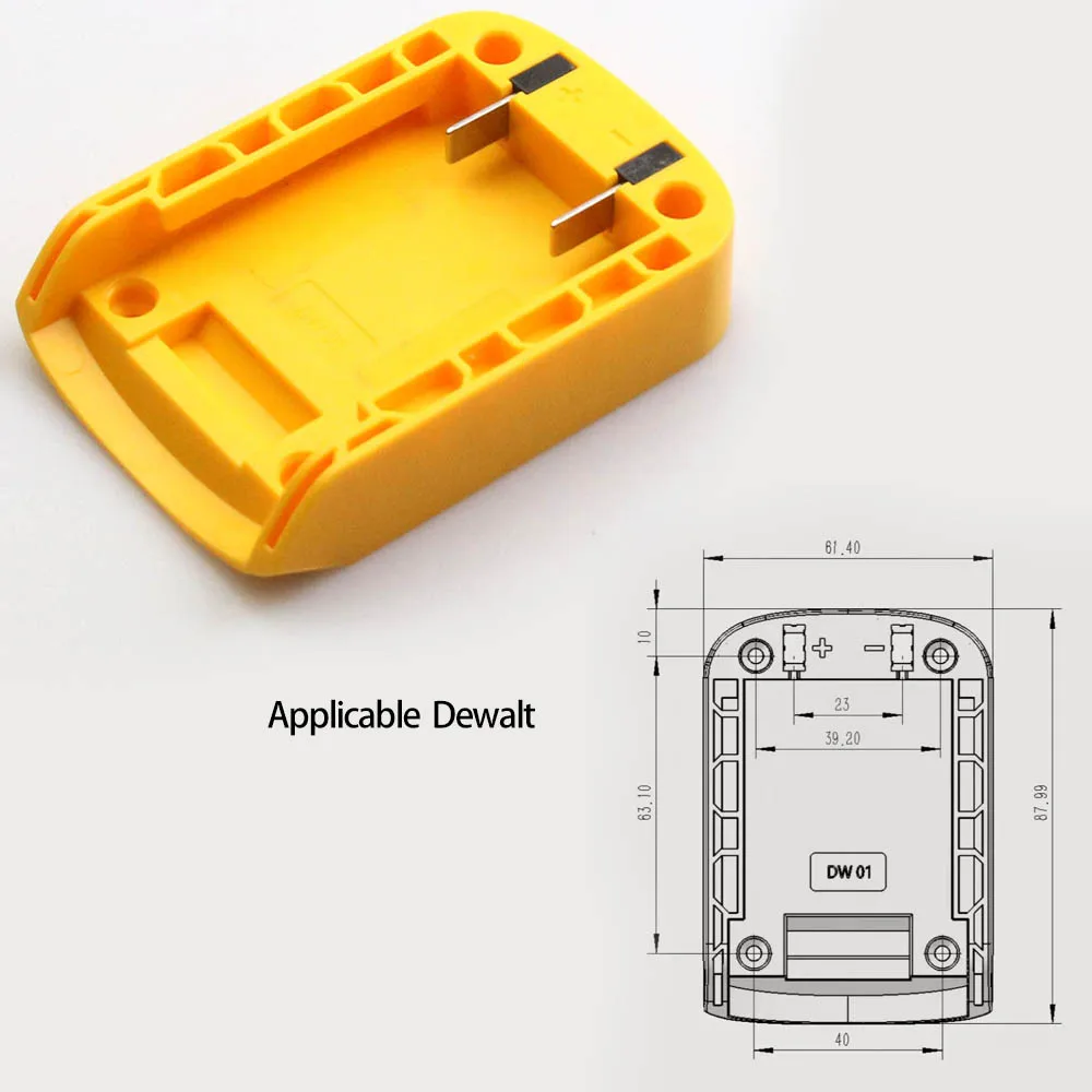 DIY 어댑터 컨버터 베이스 충전 헤드 쉘, Makita, DeWalt, WORX, Milwaukee, 18V 리튬 배터리 커넥터, 1PC