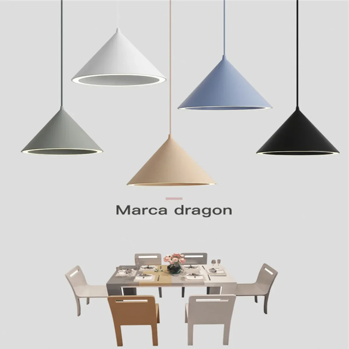 

Nordic Single Head Led Pendant Lights Creative Macaroon Lamp Restaurant Bedroom Dinner Lamp Hanging Light Fixtures