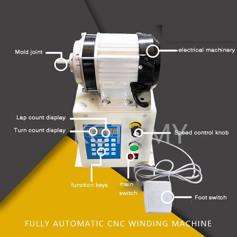 W pełni automatyczny maszyna do nawijania CNC, elektryczny programowalny automatyczny licznik, emaliowany przewód maszyna do formowania nawijania,