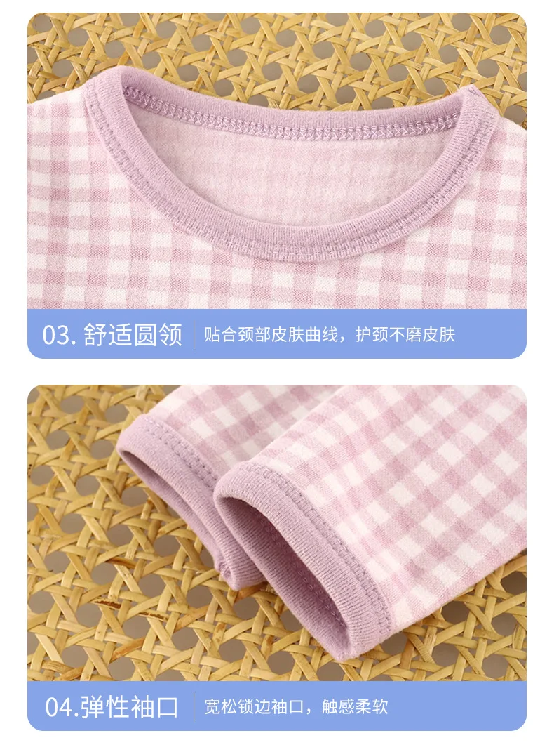 Neue, warme Pyjamas mit langen Ärmeln für Jungen und Mädchen, ideal für Frühling und Herbst, weiche, atmungsaktive Freizeitkleidung für Kinder, elastisch, bequem und lässig. – Detail 16