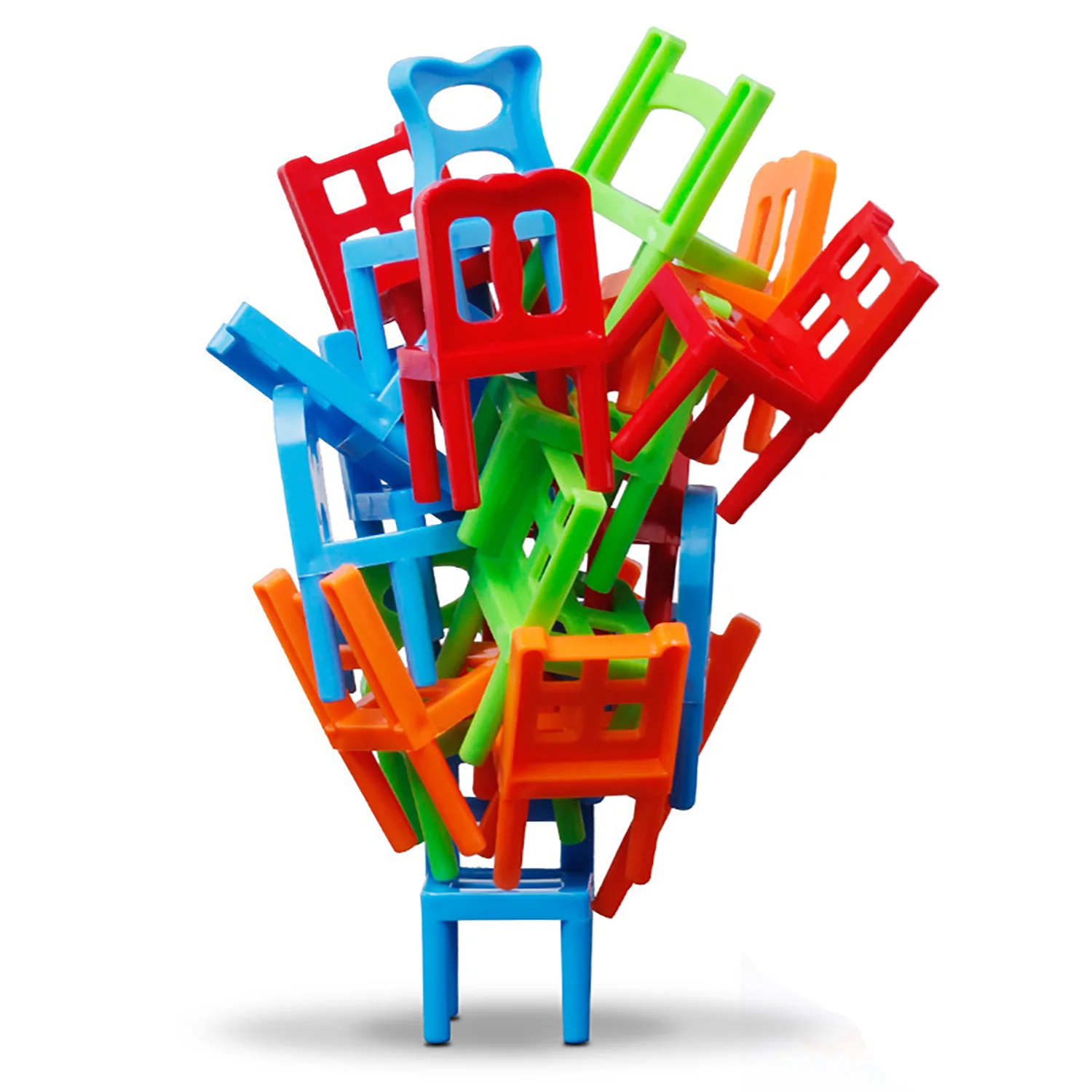 Children's folding chairs, DIY balance chairs, folding music chairs, parent-child gatherings puzzle tabletop game toys