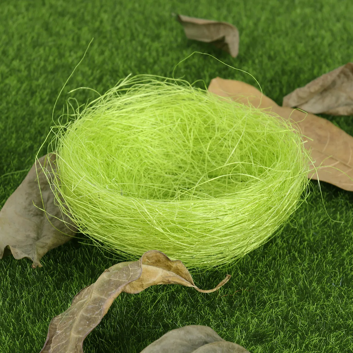 3Pcs Vibrant Thread Easter Nest Set Artificial Bird Nest for Candies Small Eggs Festival Decor Home Office Hotel Decoration