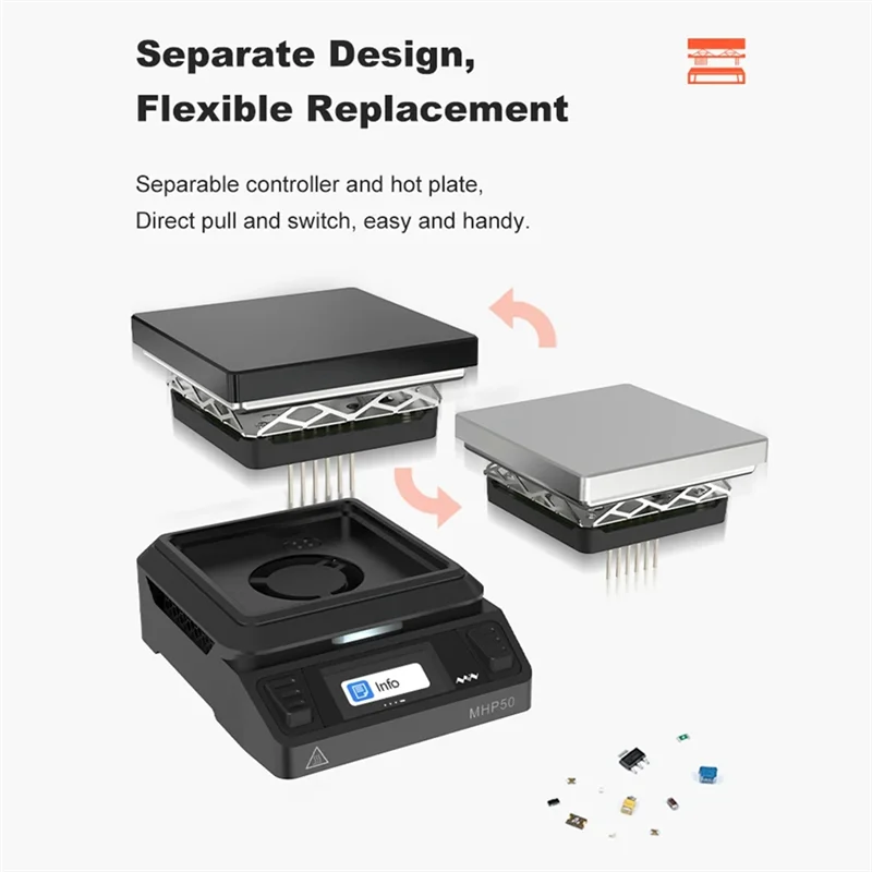 Miniware Soldering Station Constant Temperature Heating Station Built-In Cooling Fan 160X80 LCD Segmented Heat