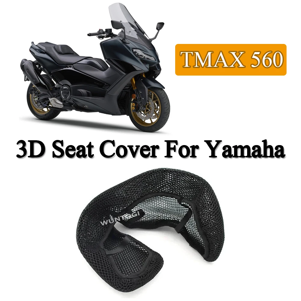 

For Yamaha T MAX 560 Motorcycle Insulated Seat Covers TMAX 560 2022-2024 Accessories 3D Honeycomb Mesh Non-slip Protect Cushions