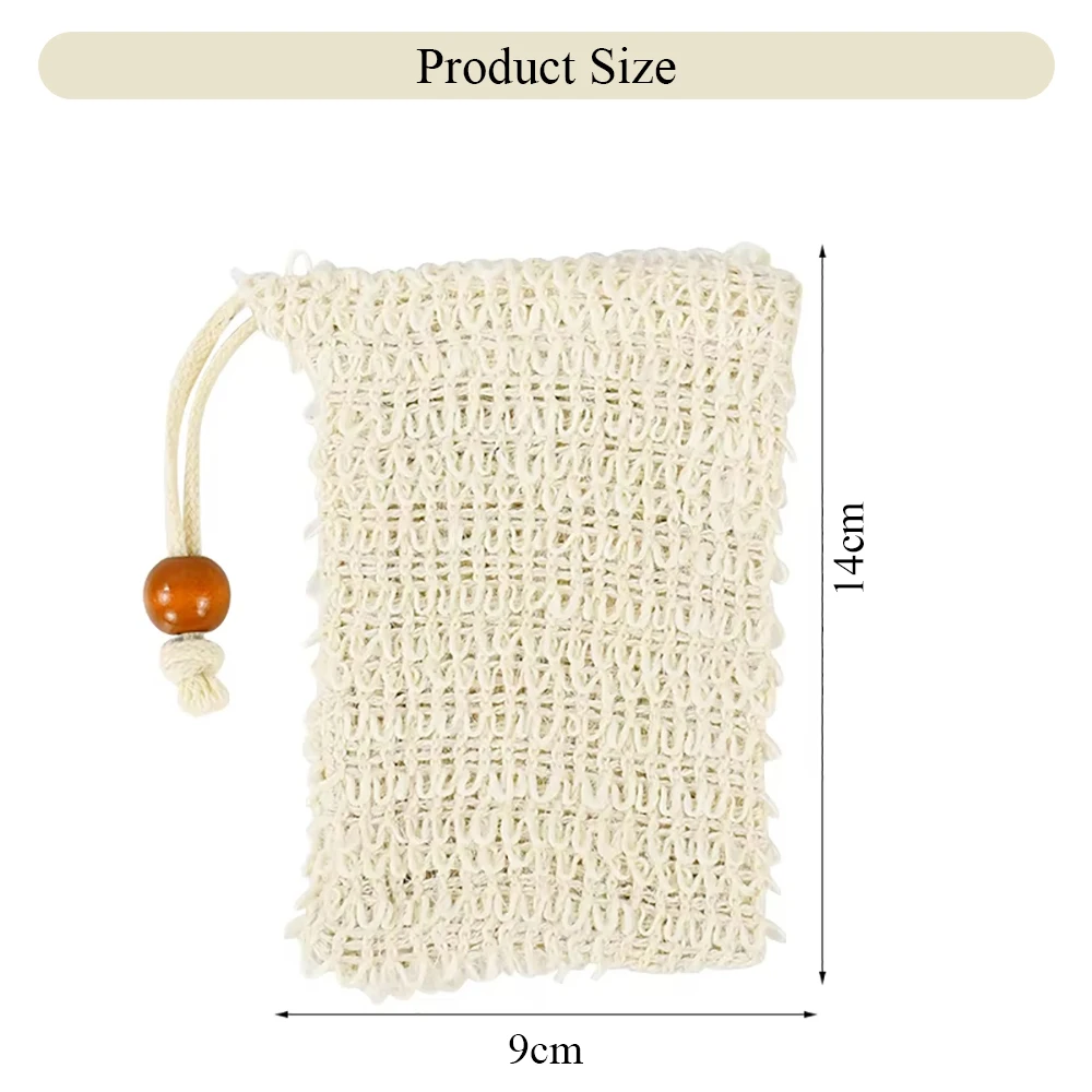 5/10pcs Linen Cotton Soap Bags with Drawstring Exfoliating Linen-cotton Soap Saver Soap Saver Bag with Mesh for Bath and Shower