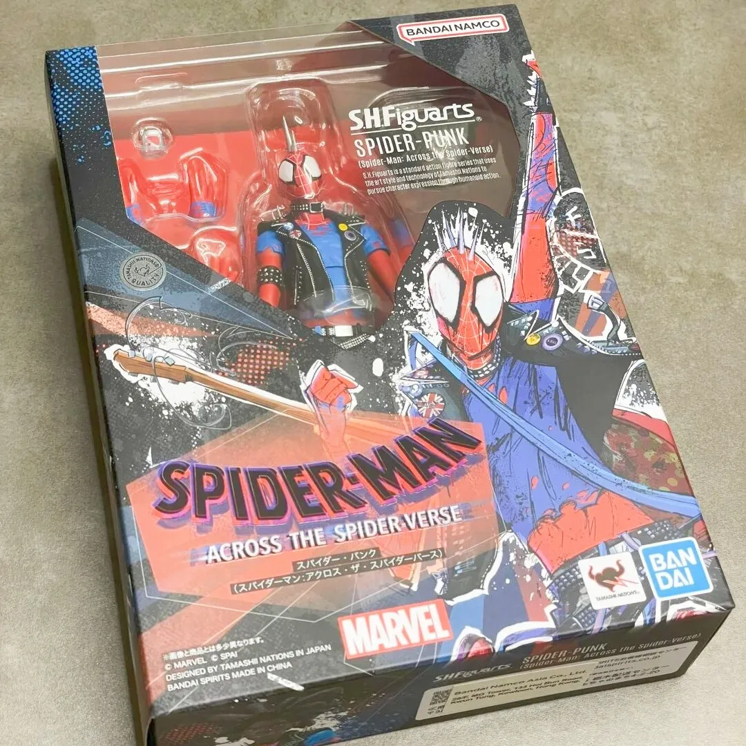 

Оригинальная фигурка Bandai S.H. Фигуарт Marvel паук панк Человек-паук: Across The Spider Verse экшн-фигурка Коллекционная модель игрушки в подарок