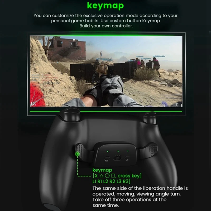 ปุ่มด้านหลังสำหรับตัวควบคุม PS5บอร์ดอัพเกรดที่แนบมาได้ออกแบบใหม่เชลล์รีโมปตั้งโปรแกรมได้สำหรับ BDM010 PS5/020/030