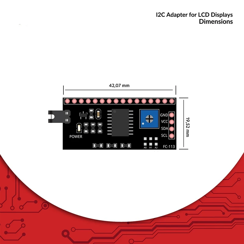 Top Deals I2C IIC Parent Serial Interface Adapter For 16-Character Display - Only 4 Instead Of 16 Connections Needed
